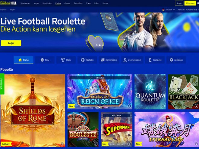 WilliamHill Casino Screenshot