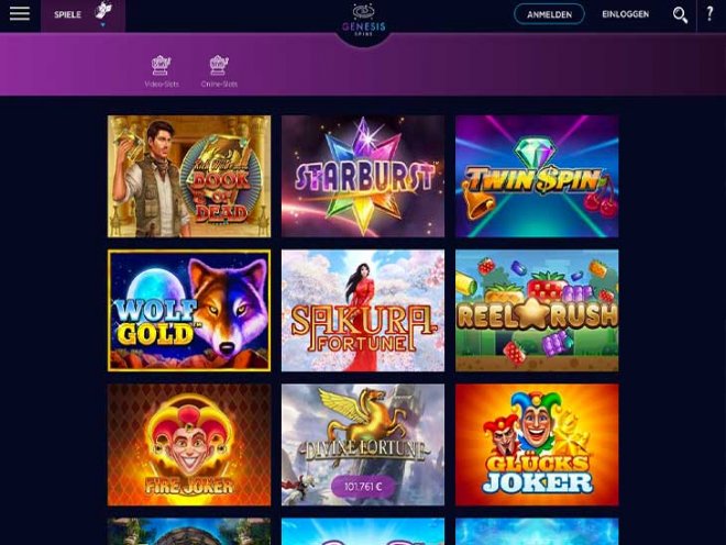 Genesis Casino Screenshot