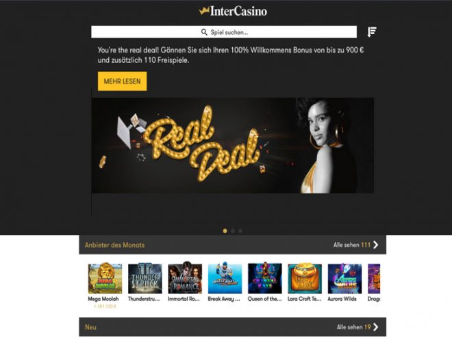 InterCasino Screenshot