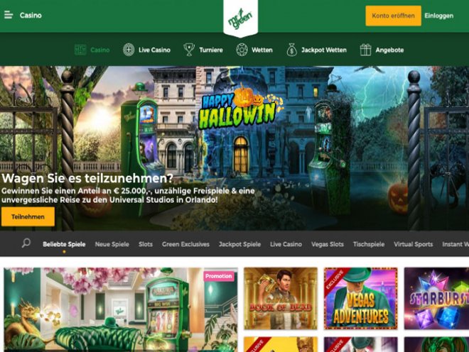 Screenshot vom Mr Green Casino