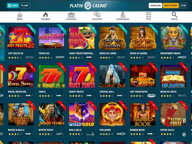 Platin Casino Screenshot