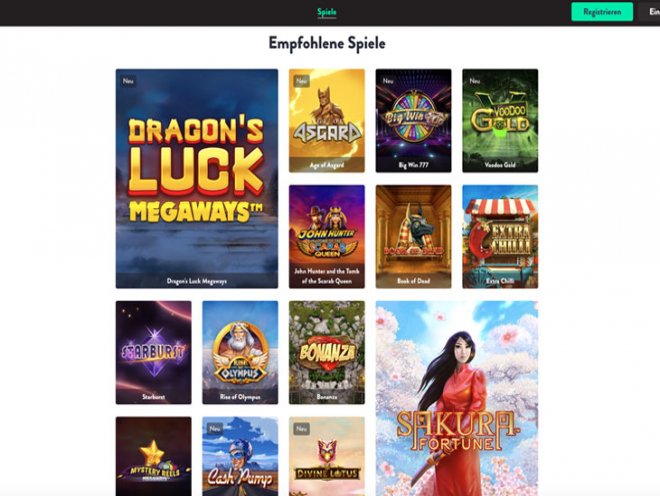 Dunder Casino Screenshot