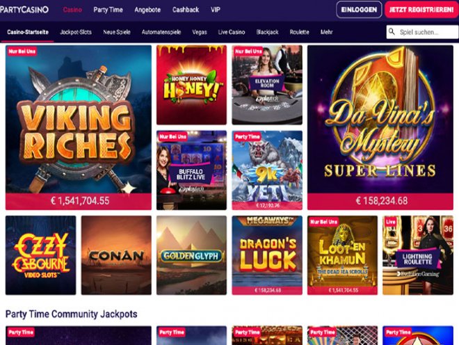 PartyCasino Screenshot