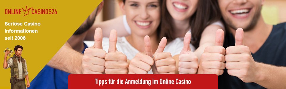 Anmeldung im Online-Casino