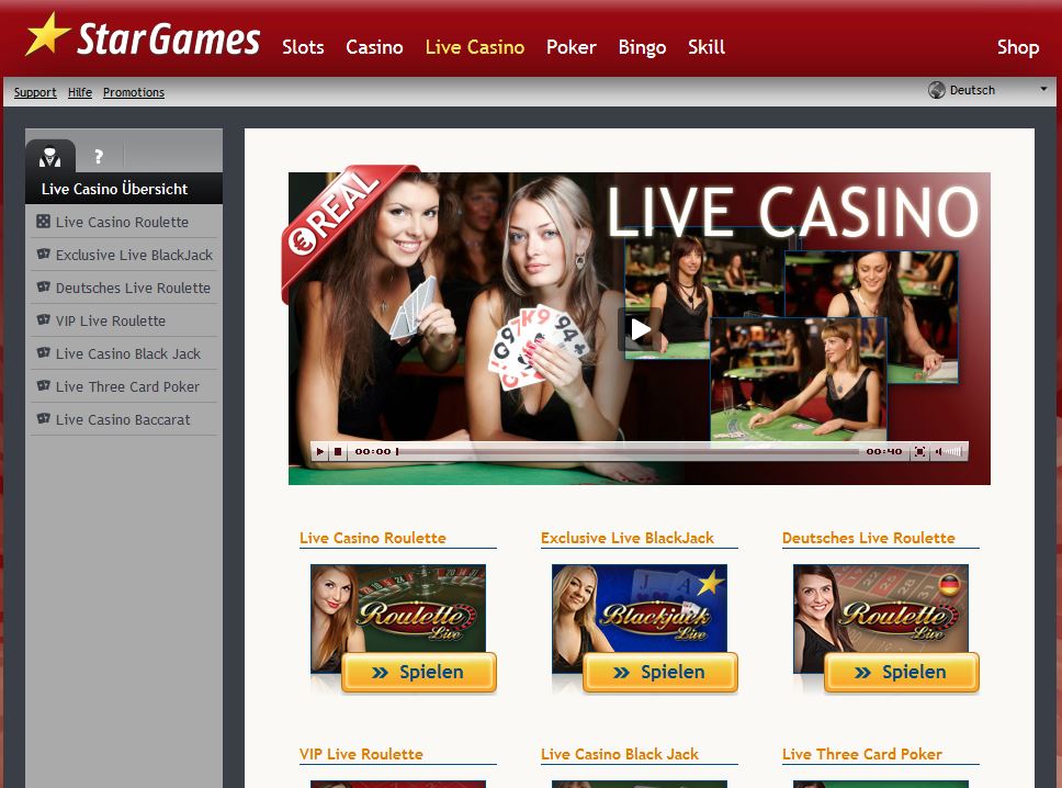 Stargames Live Casino